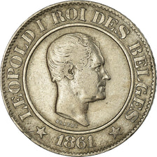 Coin, Belgium, Leopold I, 20 Centimes, 1861, EF(40-45), Copper-nickel, KM:20