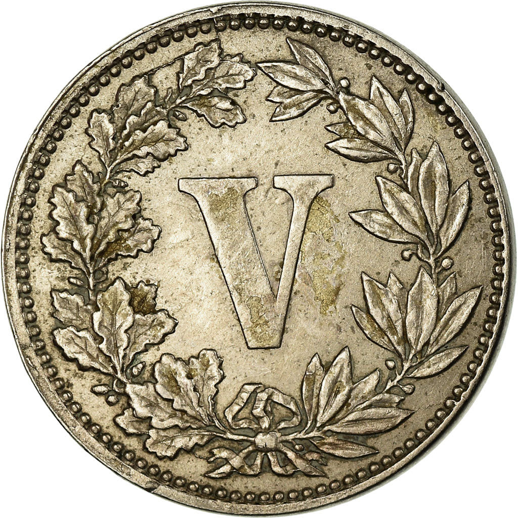 Moneda, México, 5 Centavos, 1882, Mexico City, MBC, Cobre - níquel, KM:399