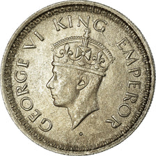 Coin, INDIA-BRITISH, George VI, 1/4 Rupee, 1944, Bombay, AU(50-53), Silver