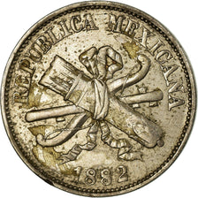 Moneta, Messico, 2 Centavos, 1882, Mexico City, MB+, Rame-nichel, KM:395