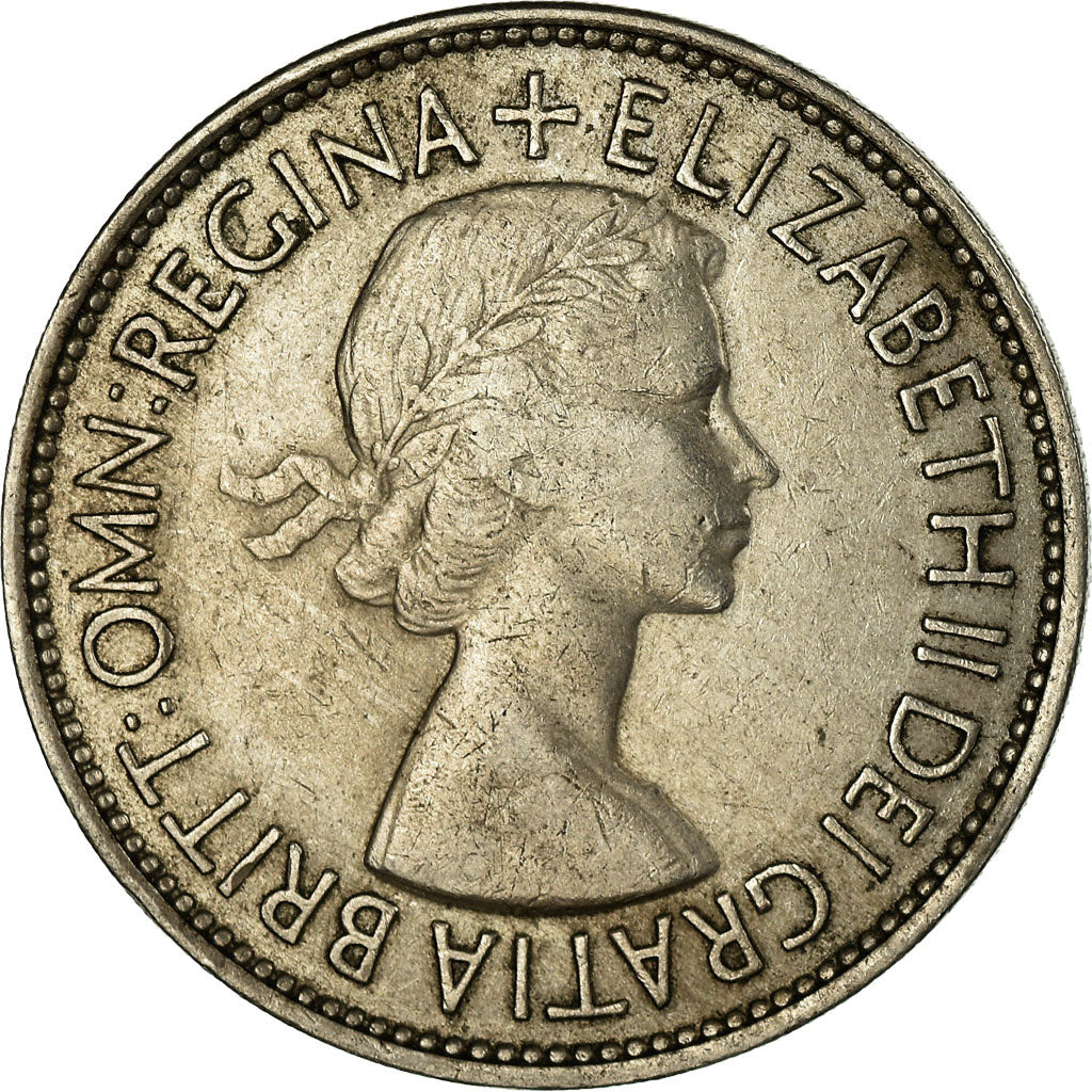 Moneta, Gran Bretagna, Elizabeth II, 1/2 Crown, 1953, BB, Rame-nichel, KM:893