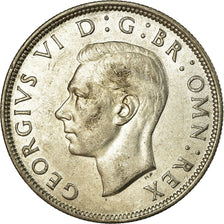 Münze, Großbritannien, George VI, 1/2 Crown, 1945, SS+, Silber, KM:856