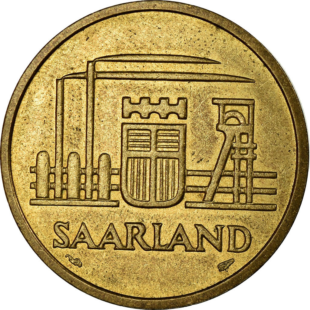 Münze, SAARLAND, 50 Franken, 1954, Paris, SS, Aluminum-Bronze, KM:3