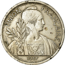 Coin, FRENCH INDO-CHINA, Piastre, 1947, Paris, EF(40-45), Copper-nickel, KM:32.1