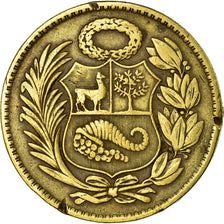 Moneda, Perú, Sol, 1947, BC+, Latón, KM:222