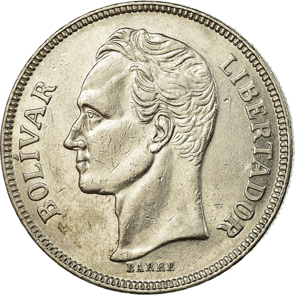Moneta, Venezuela, 5 Bolivares, 1973, Madrid, BB, Nichel, KM:44
