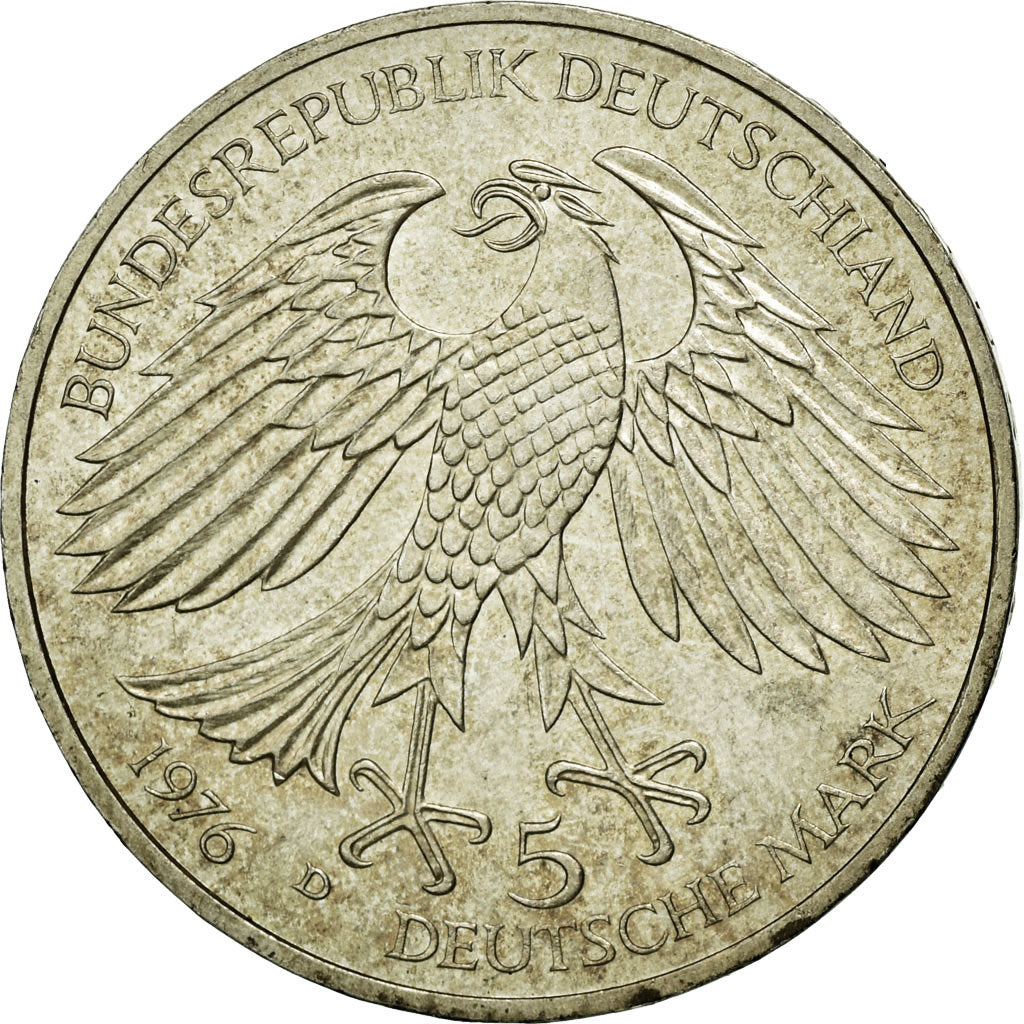 Coin, GERMANY - FEDERAL REPUBLIC, 5 Mark, 1976, Munich, Germany, AU(55-58)