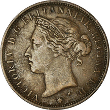Coin, Jersey, Victoria, 1/12 Shilling, 1877, Heaton, AU(50-53), Bronze, KM:8