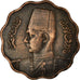 Moneta, Egitto, Farouk, 10 Milliemes, 1943/AH1362, British Royal Mint, BB