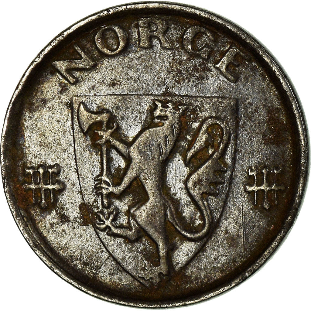 Moneta, Norvegia, Haakon VII, Ore, 1944, MB+, Ferro, KM:387