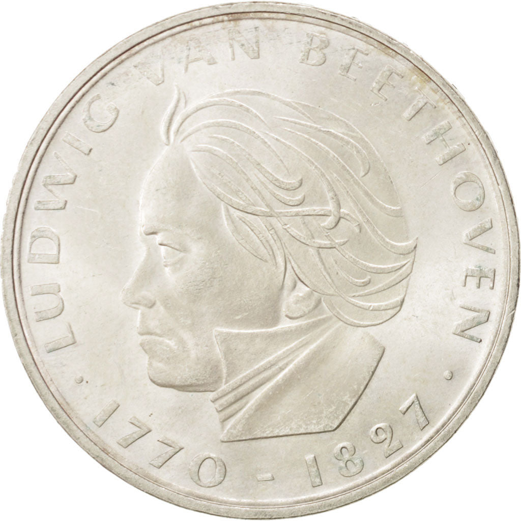 GERMANY - FEDERAL REPUBLIC, 5 Mark, 1970, Stuttgart, Germany, MS(60-62), Silv...