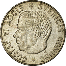 Munten, Zweden, Gustaf VI, Krona, 1966, FR+, Zilver, KM:826