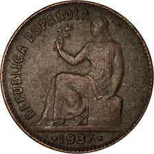 Moneta, Spagna, 50 Centimos, 1937, Madrid, MB+, Rame, KM:754.1