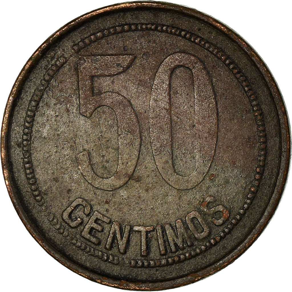 Moneta, Spagna, 50 Centimos, 1937, Madrid, MB+, Rame, KM:754.1