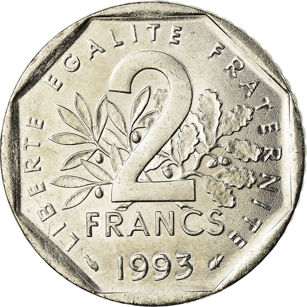 Monnaie, France, Semeuse, 2 Francs, 1993, Paris, SPL, Nickel, Gadoury:547