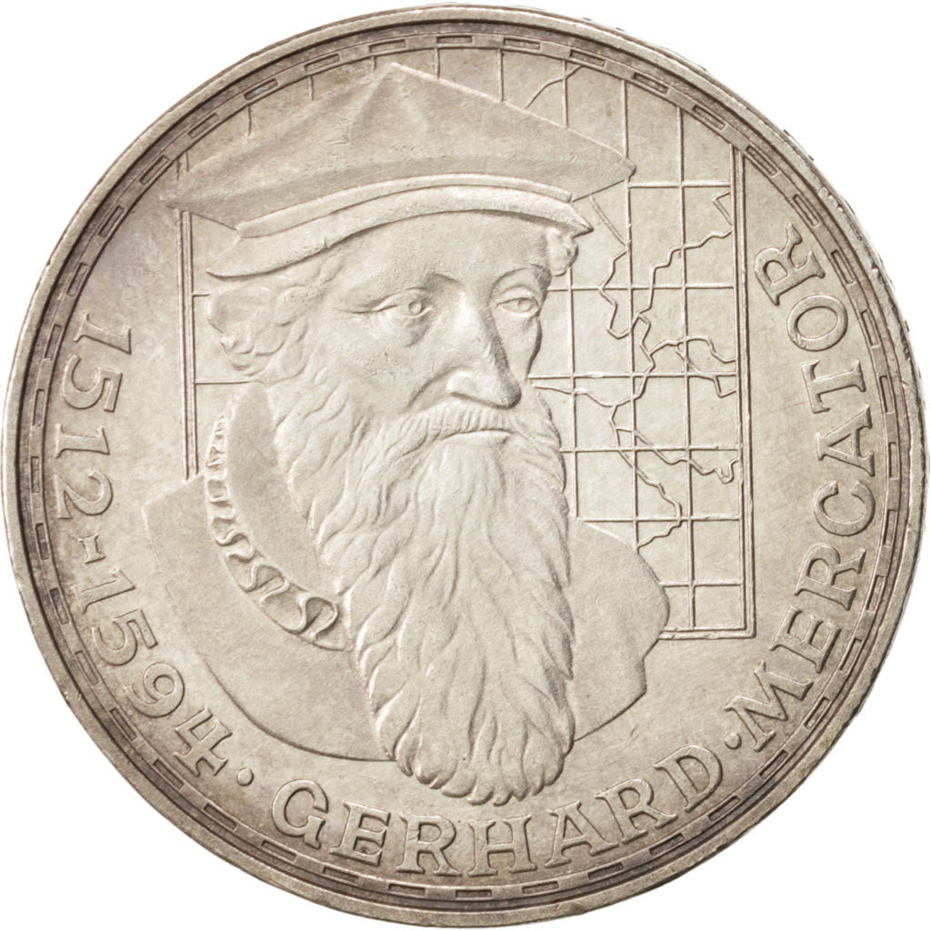 GERMANY - FEDERAL REPUBLIC, 5 Mark, 1969, Stuttgart, Germany, AU(55-58), Silv...