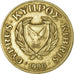 Moneta, Cipro, 20 Cents, 1990, BB, Nichel-ottone, KM:62.1