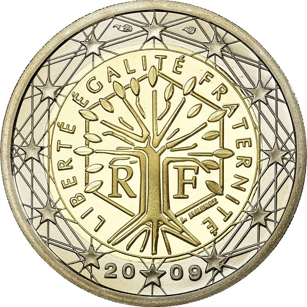 Francia, 2 Euro, 2009, BE, FDC, Bi-metallico, KM:1414