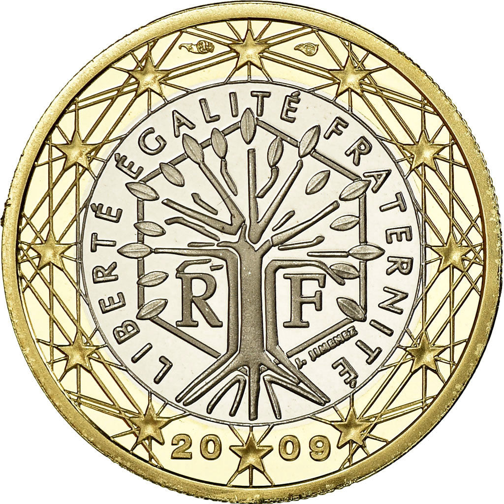 Francia, Euro, 2009, BE, FDC, Bi-metallico, KM:1413