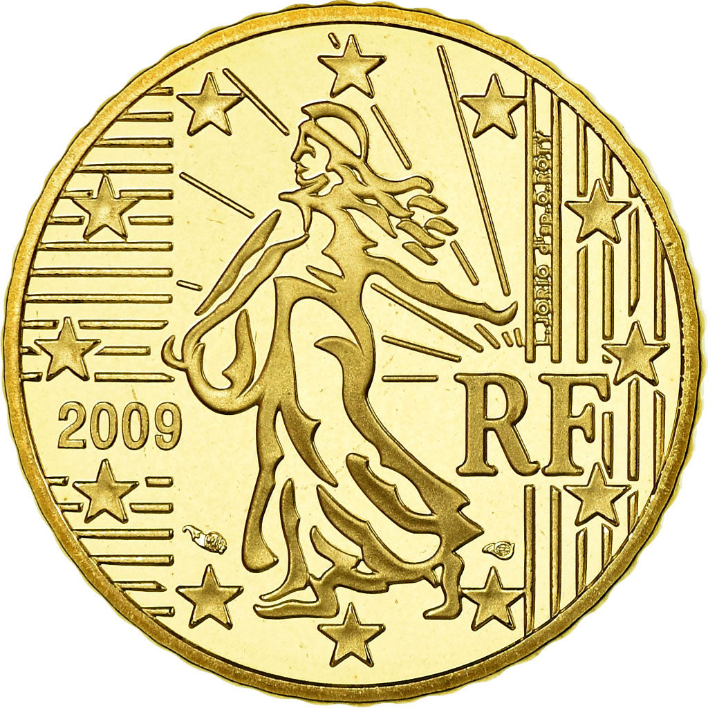 Francja, 50 Euro Cent, 2009, Paris, BE, MS(65-70), Mosiądz, KM:1412