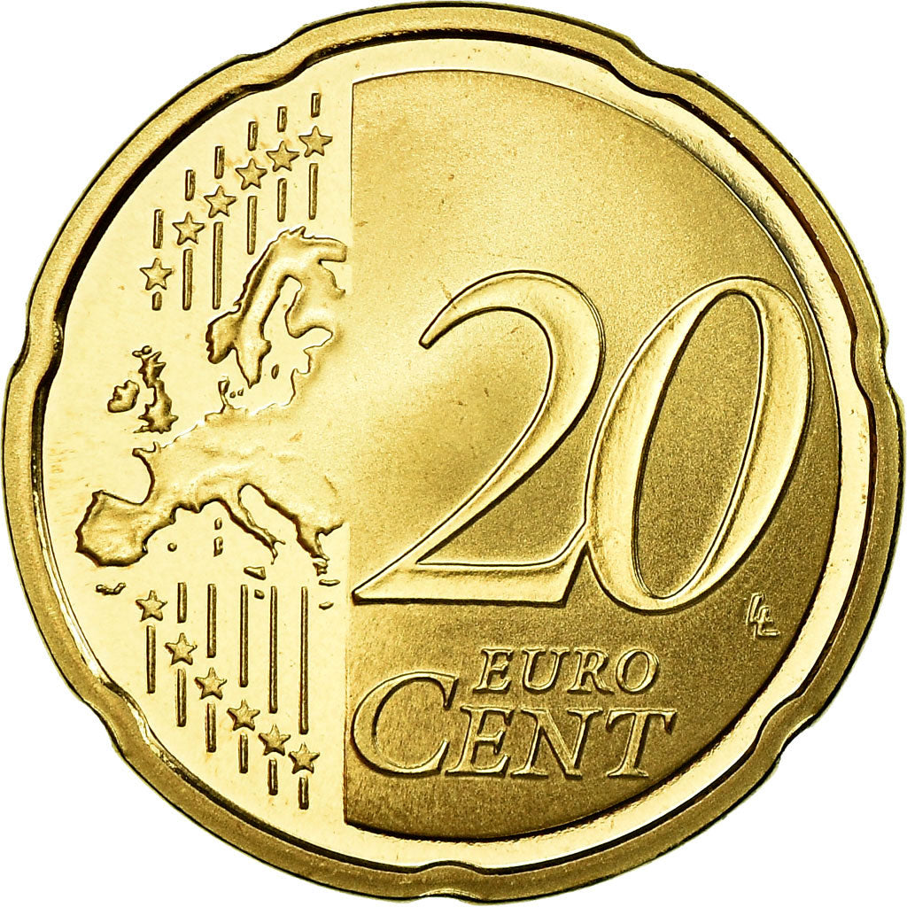 Francja, 20 Euro Cent, 2009, Paris, BE, MS(65-70), Mosiądz, KM:1411