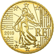 France, 50 Euro Cent, 2010, BE, MS(65-70), Brass, KM:1412