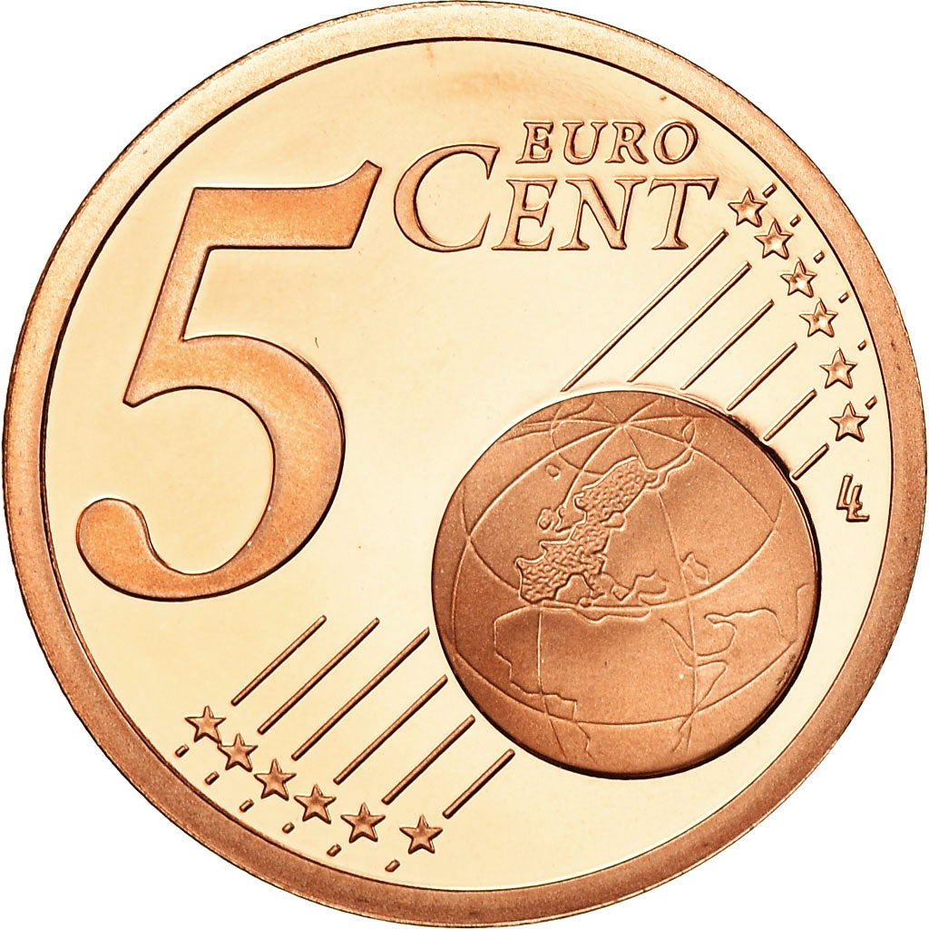 Francia, 5 Euro Cent, 2010, BE, FDC, Cobre chapado en acero, KM:1284
