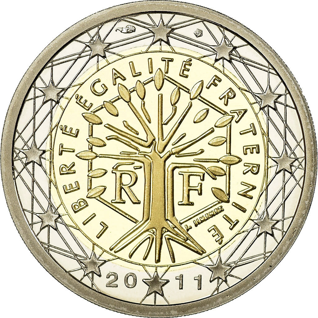 Francia, 2 Euro, 2011, BE, FDC, Bi-metallico, KM:1414