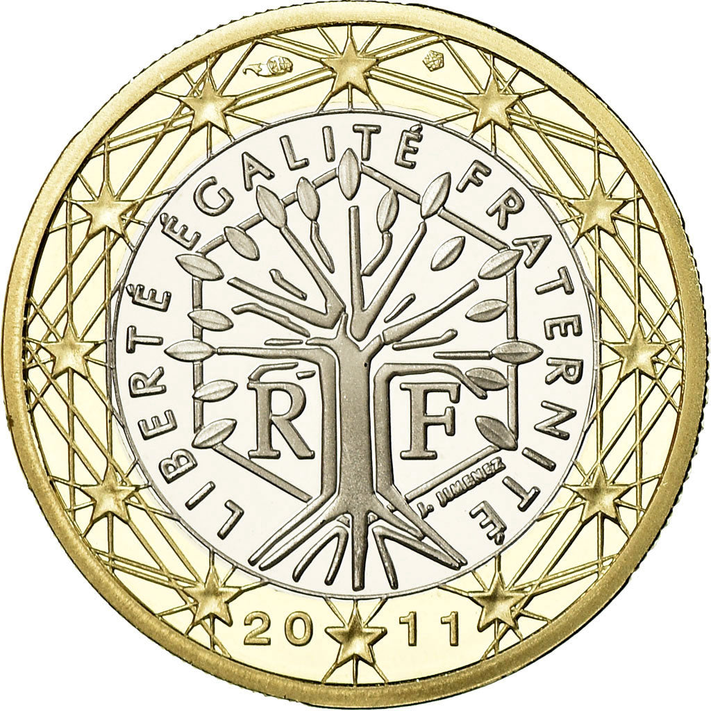 Francia, Euro, 2011, BE, FDC, Bi-metallico, KM:1413