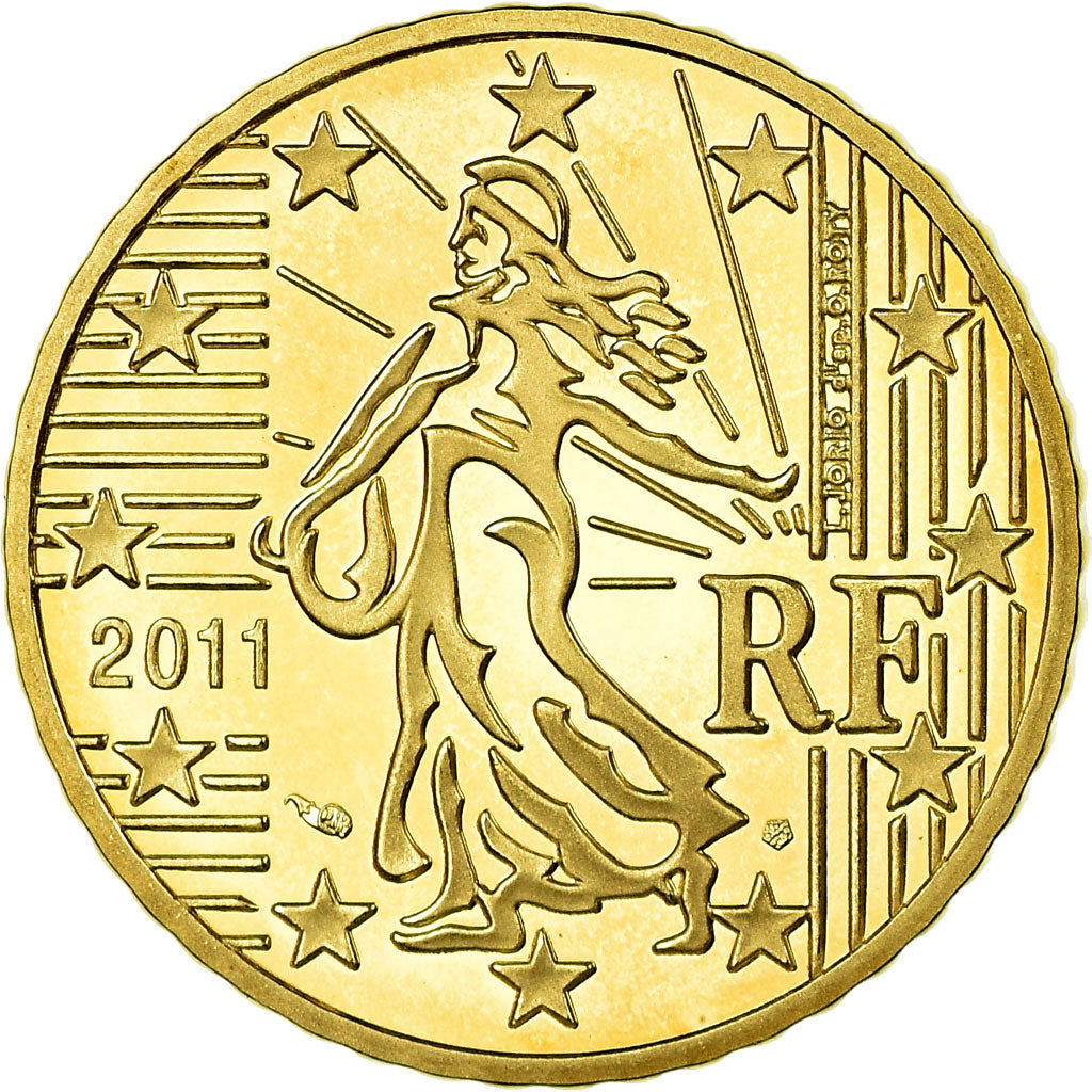 França, 50 Euro Cent, 2011, BE, MS(65-70), Latão, KM:1412