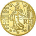 France, 50 Euro Cent, 2011, BE, MS(65-70), Brass, KM:1412