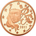Francia, 5 Euro Cent, 2011, BE, FDC, Acciaio placcato rame, KM:1284