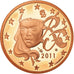 Francia, 2 Euro Cent, 2011, BE, FDC, Acciaio placcato rame, KM:1283