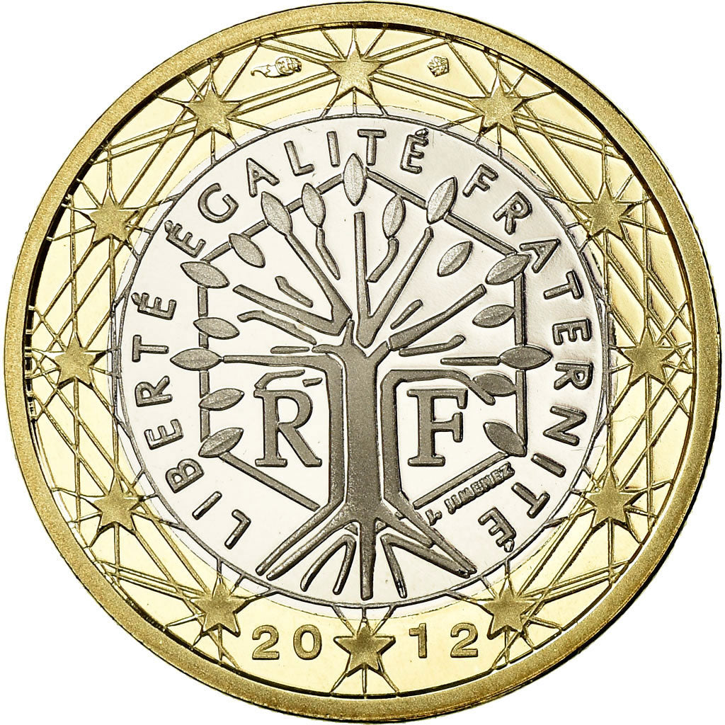 Frankreich, Euro, 2012, BE, STGL, Bi-Metallic, KM:1413