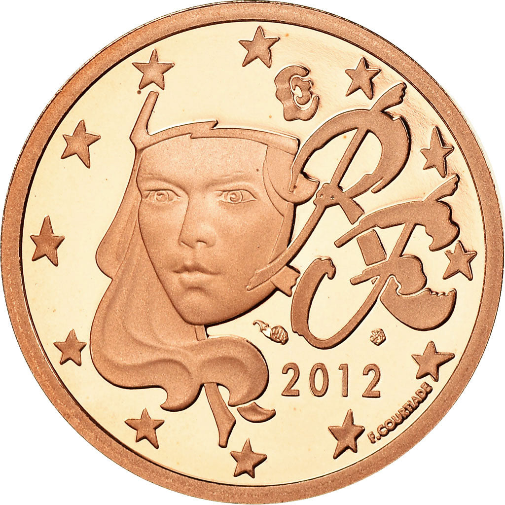 France, 5 Euro Cent, 2012, BE, MS(65-70), Copper Plated Steel, KM:1284