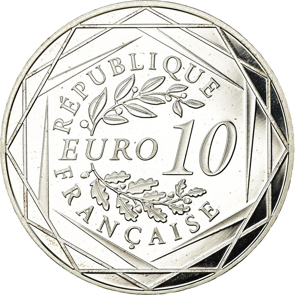 France, 10 Euro, Coq, 2014, BE, MS(65-70), Silver