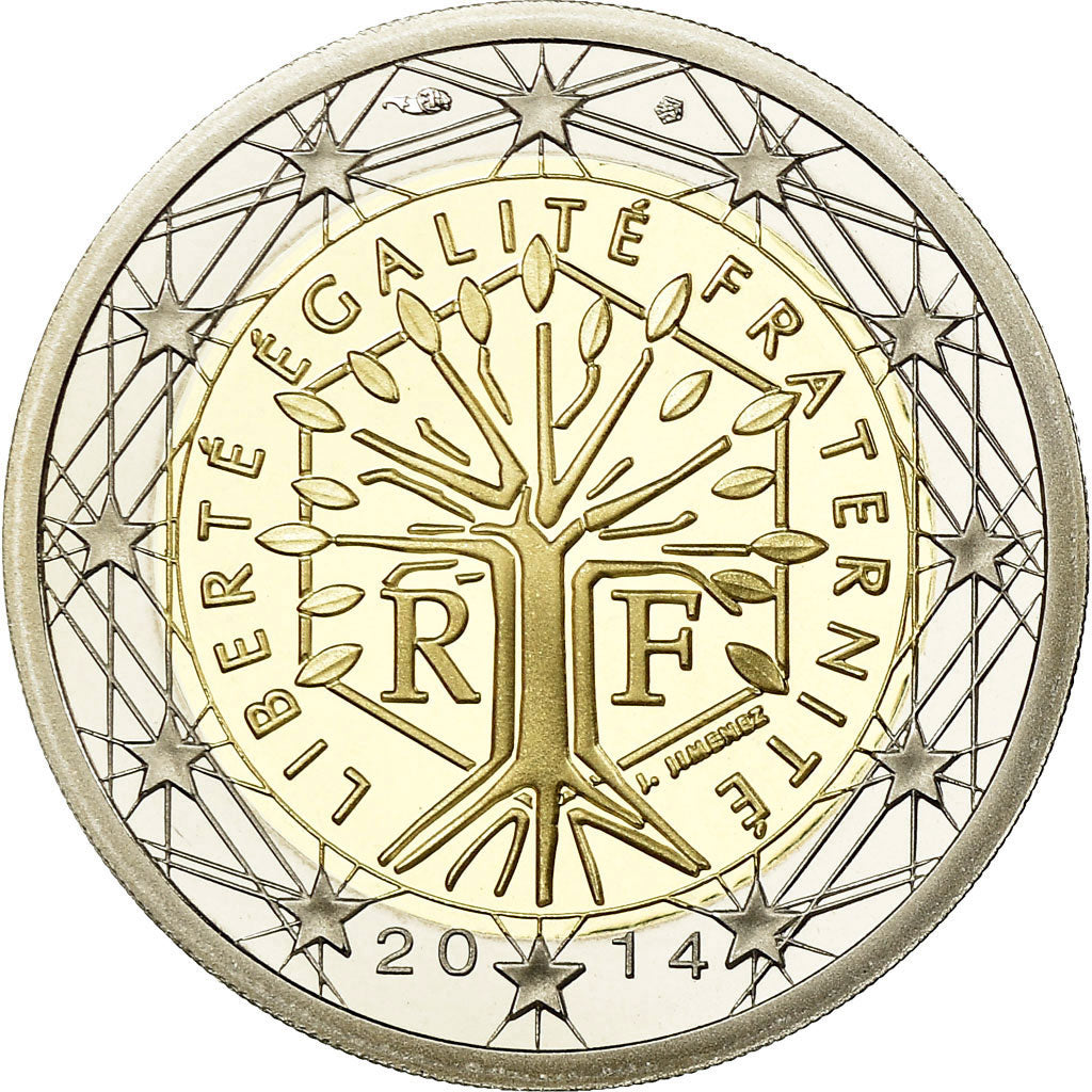 Francia, 2 Euro, 2014, BE, FDC, Bi-metallico, KM:1414