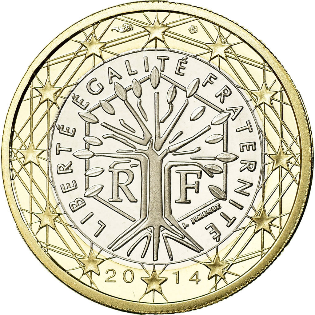 Francia, Euro, 2014, BE, FDC, Bi-metallico, KM:1413