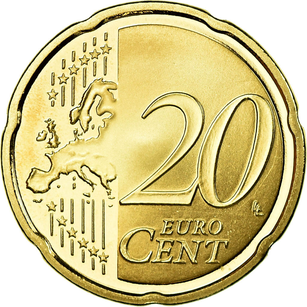 Francja, 20 Euro Cent, 2014, BE, MS(65-70), Mosiądz, KM:1411