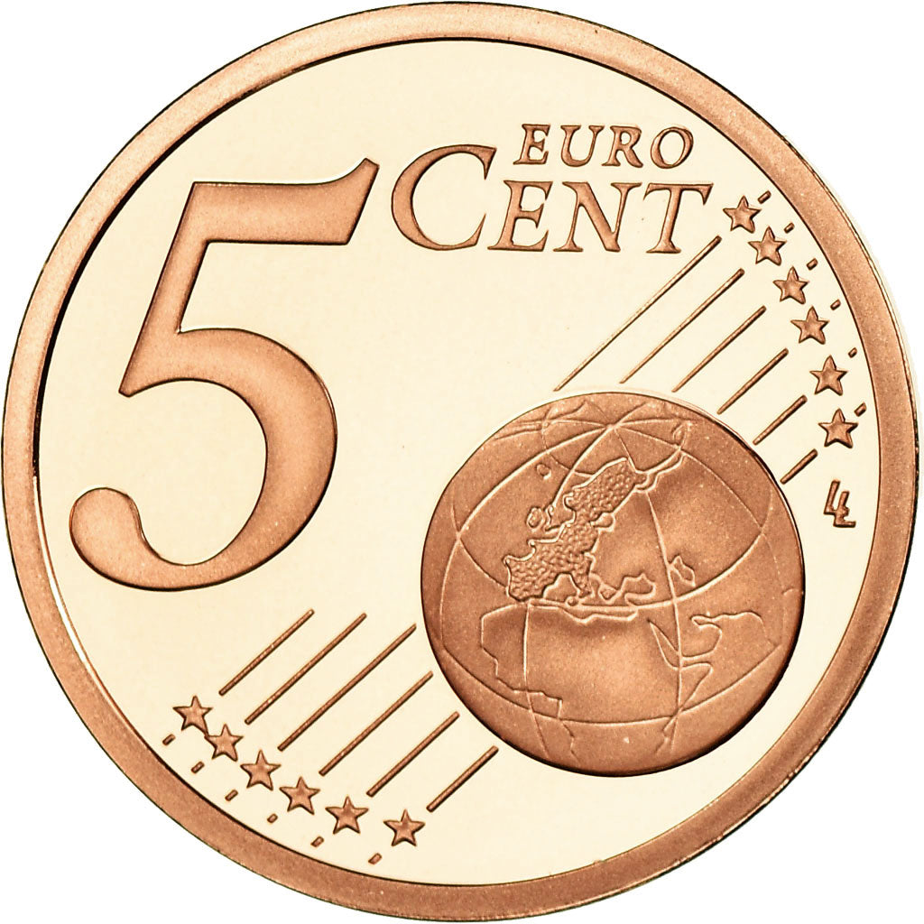 França, 5 Euro Cent, 2014, BE, MS(65-70), Aço Cromado a Cobre, KM:1284