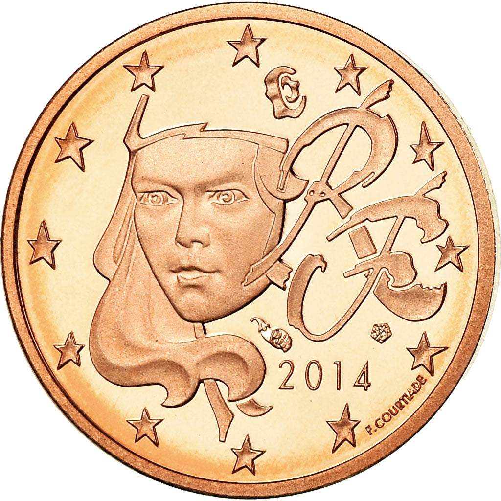 Frankrijk, Euro Cent, 2014, BE, FDC, Copper Plated Steel, KM:1282