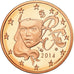 Frankrijk, Euro Cent, 2014, BE, FDC, Copper Plated Steel, KM:1282