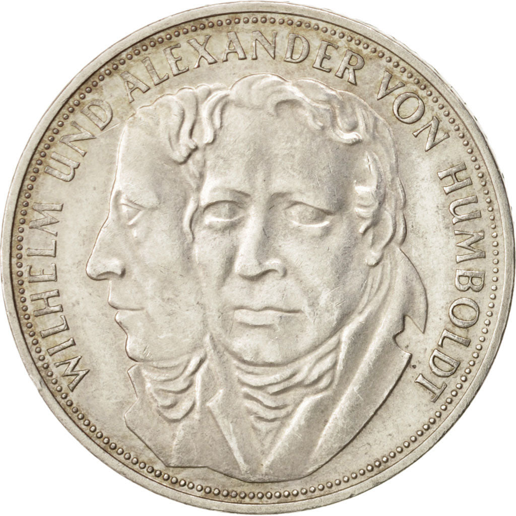 GERMANY - FEDERAL REPUBLIC, 5 Mark, 1967, Stuttgart, Germany, MS(60-62), Silv...