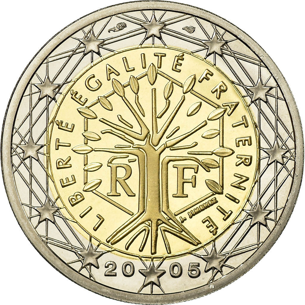 Francia, 2 Euro, 2005, BE, FDC, Bi-metallico, KM:1289