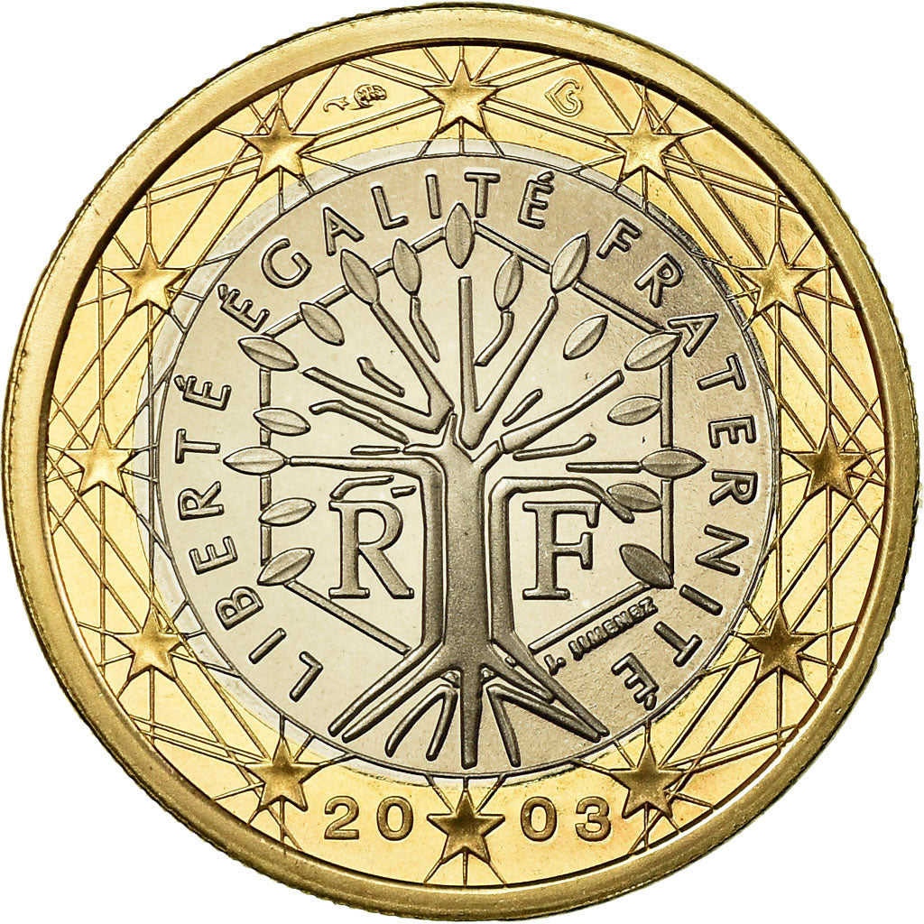 Francia, Euro, 2003, BE, FDC, Bi-metallico, KM:1288