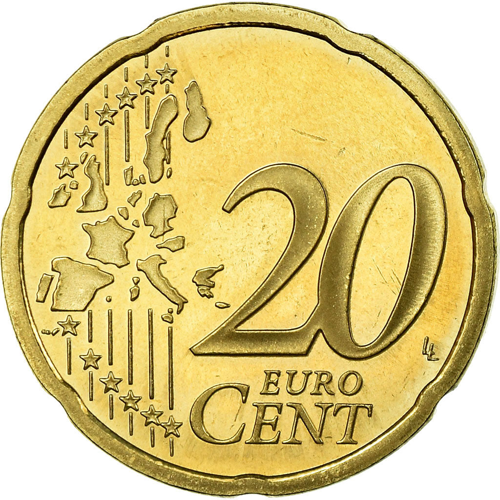 Francia, 20 Euro Cent, 2003, BE, FDC, Ottone, KM:1286