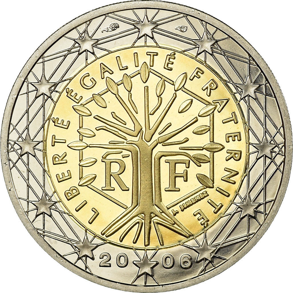 Francia, 2 Euro, 2006, BE, FDC, Bi-metallico, KM:1289