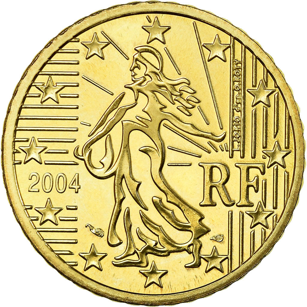 France, 50 Euro Cent, 2004, BE, MS(65-70), Brass, KM:1287