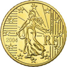 France, 50 Euro Cent, 2004, BE, MS(65-70), Brass, KM:1287