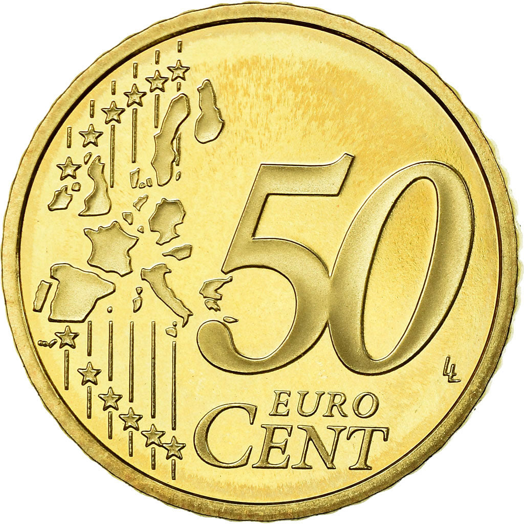France, 50 Euro Cent, 2004, BE, MS(65-70), Brass, KM:1287